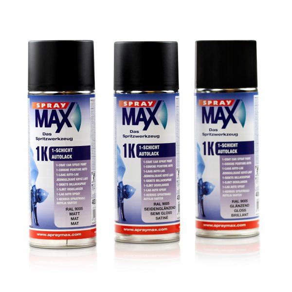 SprayMax® Täckfärg Svart 1K