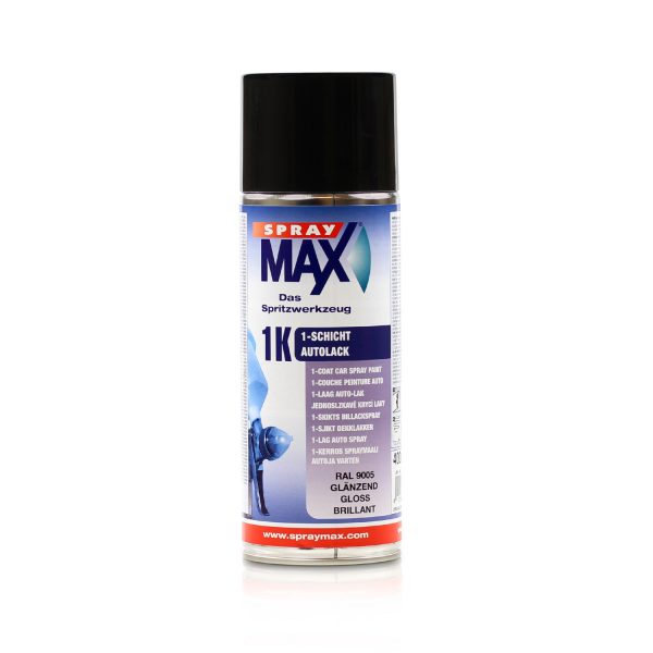 Spray max 1K 1 schicht autolack RAL 9005 gloss brillant